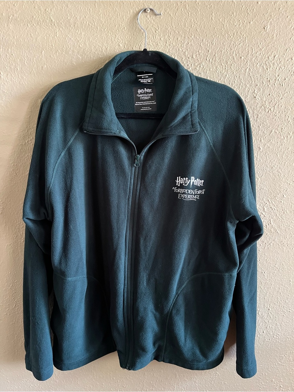 Warner Bros. Forbidden Forest Experience Dark Green Fleece Jacket - Men's